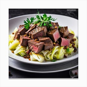 Steak And Cabbage Canvas Print