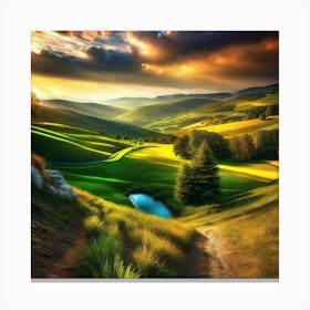 Sunset In The Countryside 16 Canvas Print