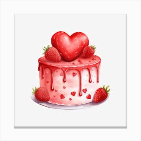 Valentine'S Day Cake 22 Canvas Print