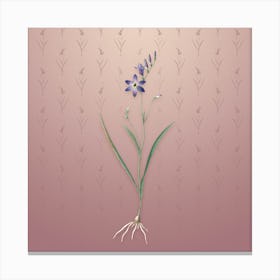 Vintage Ixia Secunda Botanical on Dusty Pink Pattern n.1318 Canvas Print