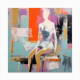 Conceptual Abstract Figurative Color Block Body Painting 2 Canvas Print