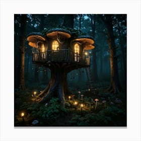 Fairy House In The Forest 8 Canvas Print