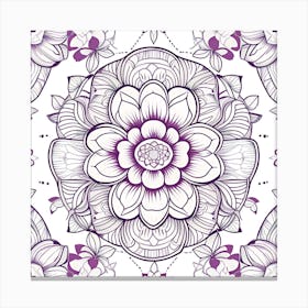 Mandala Seamless Pattern Canvas Print