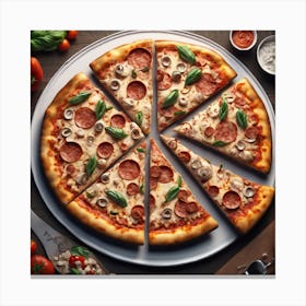 Pizza On A Plate 7 Canvas Print