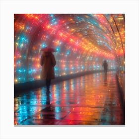 Tunnel Of Lights Canvas Print