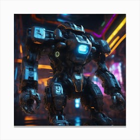 Robot In The City 114 Canvas Print