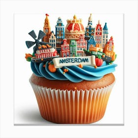 Amsterdam Cupcake 3 Canvas Print