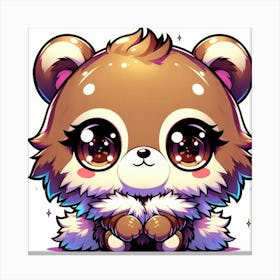 Cute Kawaii Bear Canvas Print