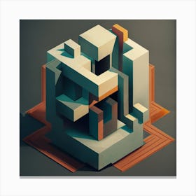 Closer To Perfectly Smooth A4 Paper Abstract Geometric 1 Canvas Print