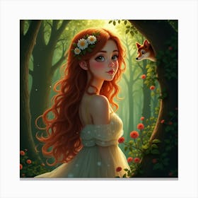 Fairytale Girl Canvas Print