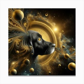 Dog In Space 2 Canvas Print