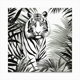 Tiger I black and white Canvas Print