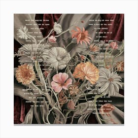 Flowers And Butterflies Canvas Print