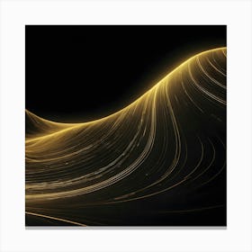 Abstract Golden Wave 1 Canvas Print