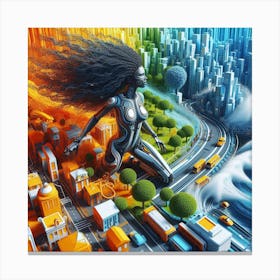 Futuristic City Canvas Print