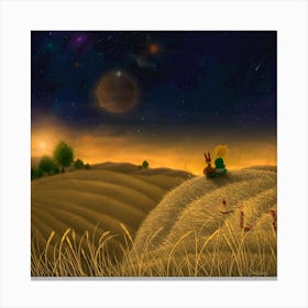 The Little Prenci and Fox Canvas Print