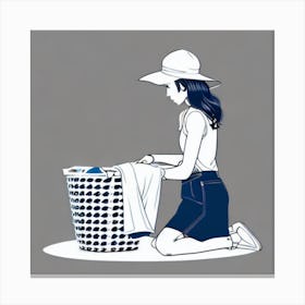 Laundry Basket Canvas Print