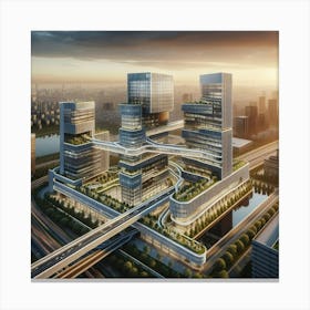 Shanghai Skyscraper Canvas Print