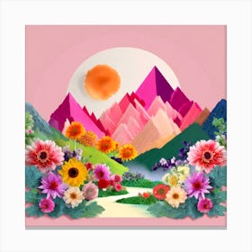 Firefly An Illustration Of A Beautiful Majestic Cinematic Tranquil Mountain Landscape In Neutral Col 2023 11 22t235548 Canvas Print