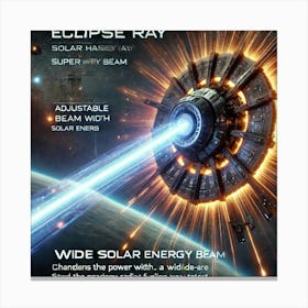 Eclipse Ray Wide Beam Canvas Print