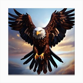 Eagle In Flight Canvas Print