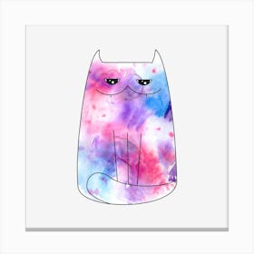 Watercolor Cat Canvas Print