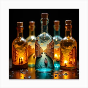 Venice In Bottles 1 Canvas Print