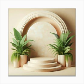 Stage With Plants Canvas Print