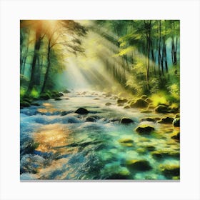 River In The Forest 2 Canvas Print