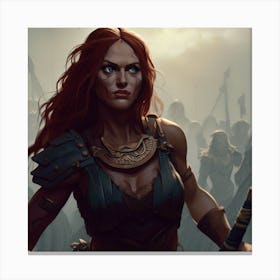 Warrior With A Sword Canvas Print