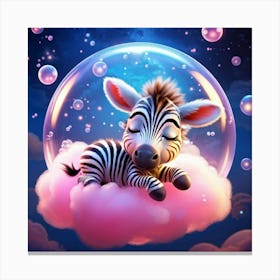 Dreaming Zebra Canvas Print