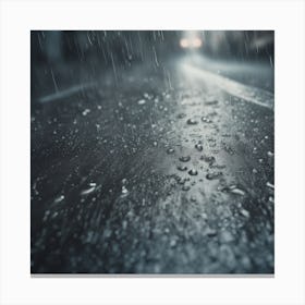 Rain On The Street Canvas Print