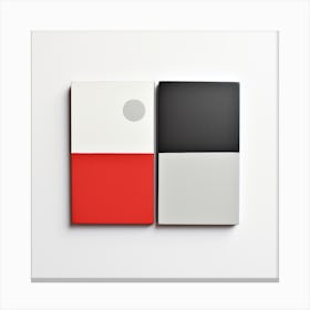 Red & Black Squares Canvas Print