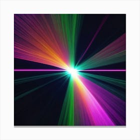 Laser Explosion Glitch Art 19 Canvas Print