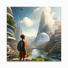 Futuristic City 260 Canvas Print