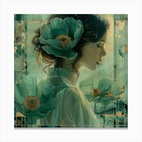 'The Green Poppy' Canvas Print