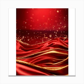 Gold And Red Background Canvas Print