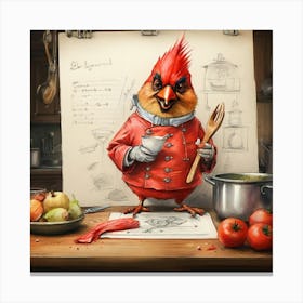 Cardinal Chef 1 Canvas Print