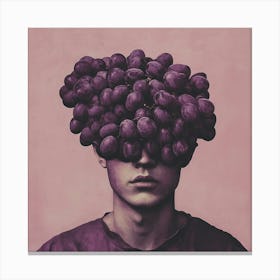 Grapes On Head Canvas Print