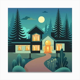 House In The Forest 2 Canvas Print