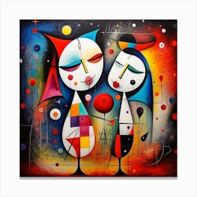 Couple In Space Canvas Print