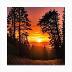 Sunset In The Mountains 76 Canvas Print