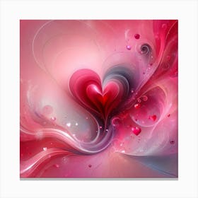 Valentine romantic abstract 2 Canvas Print