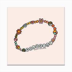 Aquarius Friendship Bracelet Canvas Print