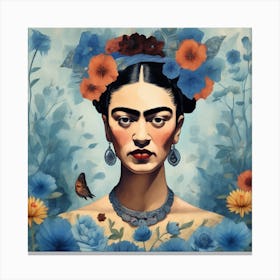 A Captivating Frida Kahloinspired Flora Canvas Print