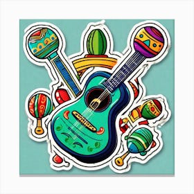 Mexican Guitar 13 Canvas Print