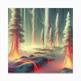 Forest Of Fire Canvas Print