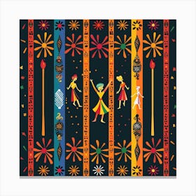 Navratri Themed Banner Texture Canvas Print