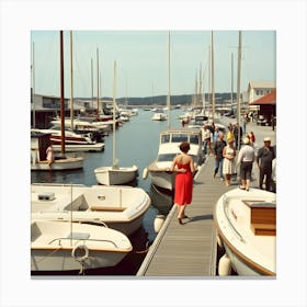 The Old Marina~Reimagined by Hall-O-Gram Creations, hallogram, hallogramcreations 9 Canvas Print