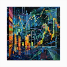 A Stock Market Graph Oil Painting Illustration 1718663945 4 Canvas Print